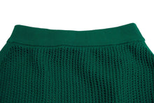 画像をギャラリービューアに読み込む, 極美品 MIUMIU ミュウミュウ スカート サイズ36 ミニ メッシュ ニット コットン グリーン MMG441 中古 62236