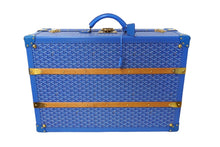 画像をギャラリービューアに読み込む, 極美品 GOYARD ゴヤール パラス トランクケース ヘリンボーン柄 オーダー品 レザー ブルー 中古 62237