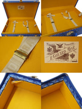 画像をギャラリービューアに読み込む, 極美品 GOYARD ゴヤール パラス トランクケース ヘリンボーン柄 オーダー品 レザー ブルー 中古 62237