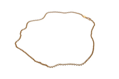 極美品 CHROME HEARTS クロムハーツ 22K ロールチェーン ネックレス 16インチ ゴールド 7.568g 小物 アクセサリー 中古 62241