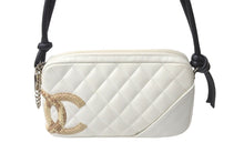 Load image into Gallery viewer, CHANEL シャネル ポーチ ハンドバッグ カンボンライン ココマーク A25171 9番台 ホワイト ラムスキン 美品 中古 62243