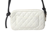 Load image into Gallery viewer, CHANEL シャネル ポーチ ハンドバッグ カンボンライン ココマーク A25171 9番台 ホワイト ラムスキン 美品 中古 62243