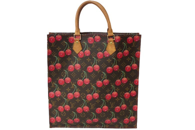 LOUIS VUITTON ルイヴィトン モノグラム チェリー サックプラ トートバッグ ブラウン M95010 村上隆 2005年春夏 美品 中古 62245