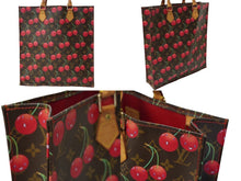 画像をギャラリービューアに読み込む, LOUIS VUITTON ルイヴィトン モノグラム チェリー サックプラ トートバッグ ブラウン M95010 村上隆 2005年春夏 美品 中古 62245