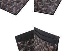 画像をギャラリービューアに読み込む, 極美品 GOYARD ゴヤール サンルイ カードケース APM107-01 PVCコーティングキャンバス カーフスキン ブラック 中古 62246