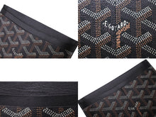 画像をギャラリービューアに読み込む, 極美品 GOYARD ゴヤール サンルイ カードケース APM107-01 PVCコーティングキャンバス カーフスキン ブラック 中古 62246