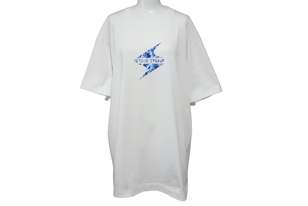 新品同様 A BATHING APE アベイシングエイプ 半袖Ｔシャツ KAWS N.E.R.D STARTRAK サイズL ホワイト 中古 62248