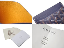 画像をギャラリービューアに読み込む, 極美品 GOYARD ゴヤール サン シュルピス カードケース STSULPPMLTY12CL12X ネイビー PVC カーフスキン 中古 62249