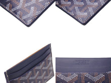 画像をギャラリービューアに読み込む, 極美品 GOYARD ゴヤール サン シュルピス カードケース STSULPPMLTY12CL12X ネイビー PVC カーフスキン 中古 62249