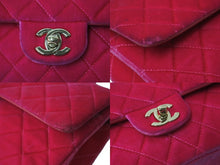 Load image into Gallery viewer, CHANEL シャネル ベロアマトラッセ25 Wフラップ Wチェーンショルダーバッグ ピンク 21番台 ゴールド金具 美品 中古 62254