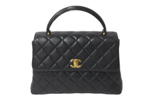 Load image into Gallery viewer, 極美品 CHANEL シャネル ケリー型 ハンドバッグ トップハンドル 4番台 ラムスキン ブラック ゴールド金具 中古 62259