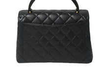 Load image into Gallery viewer, 極美品 CHANEL シャネル ケリー型 ハンドバッグ トップハンドル 4番台 ラムスキン ブラック ゴールド金具 中古 62259