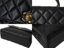 Load image into Gallery viewer, 極美品 CHANEL シャネル ケリー型 ハンドバッグ トップハンドル 4番台 ラムスキン ブラック ゴールド金具 中古 62259