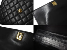 Load image into Gallery viewer, 極美品 CHANEL シャネル ケリー型 ハンドバッグ トップハンドル 4番台 ラムスキン ブラック ゴールド金具 中古 62259