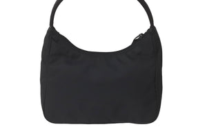 PRADA プラダ ホーボー ハンドバッグ MV515 トライアングルロゴ ブラック ナイロン シルバー金具 美品 中古 62262 