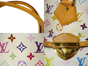 LOUIS VUITTON ルイヴィトン ハンドバッグ M40201 ビバリーGM モノグラムマルチカラー ホワイト ゴールド金具 美品 中古 62264