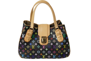 極美品 LOUIS VUITTON ルイヴィトン ハンドバッグ M93555 グリート モノグラムマルチカラー ブラック 村上隆 ゴールド金具 中古 62265