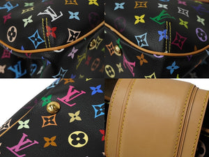 極美品 LOUIS VUITTON ルイヴィトン ハンドバッグ M93555 グリート モノグラムマルチカラー ブラック 村上隆 ゴールド金具 中古 62265