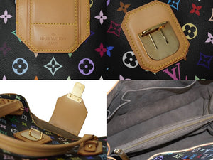 極美品 LOUIS VUITTON ルイヴィトン ハンドバッグ M93555 グリート モノグラムマルチカラー ブラック 村上隆 ゴールド金具 中古 62265