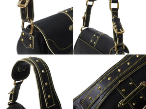 極美品 LOUIS VUITTON ルイヴィトン スハリ コンフィダン ワンショルダーバッグ M91784 ブラック ゴールド金具 中古 62266