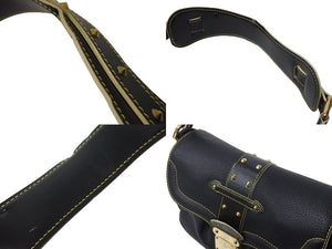 極美品 LOUIS VUITTON ルイヴィトン スハリ コンフィダン ワンショルダーバッグ M91784 ブラック ゴールド金具 中古 62266