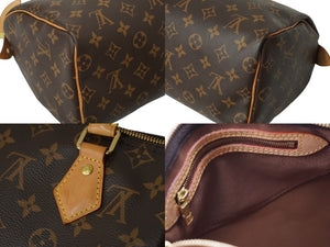 LOUIS VUITTON ルイ ヴィトン モノグラム スピーディ25 ハンドバッグ N41365 ブラウン ゴールド金具 美品 中古 62267