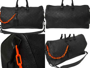 LOUIS VUITTON ルイ ヴィトン キーポル バンドリエール 50cm ボストンバッグ M53263 トリヨンレザー ブラック金具 美品 中古 62271