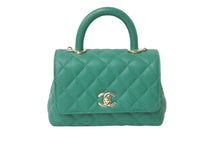 Load image into Gallery viewer, 新品未使用 CHANEL シャネル ココハンドル XXS チェーンショルダーバッグ AS2215 ランダム グリーン シャンパンゴールド金具 62272