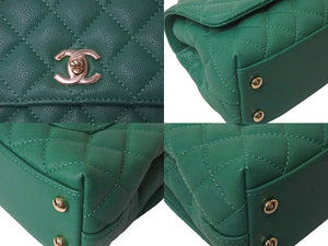 新品未使用 CHANEL シャネル ココハンドル XXS チェーンショルダーバッグ AS2215 ランダム グリーン シャンパンゴールド金具 62272