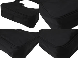 PRADA プラダ ハンドバッグ ホーボー MV515 トライアングルロゴ ブラック ナイロン シルバー金具 美品 中古 62273