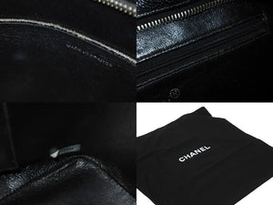 CHANEL シャネル 復刻トートバック A01804 8番台 キャビアスキン ブラック シルバープレート 美品 中古 62274
