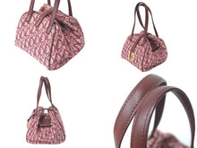 画像をギャラリービューアに読み込む, Christian Dior クリスチャンディオール ハンドバッグ トロッター柄 キャンバス レザー ゴールド金具 美品 中古 62275