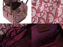 画像をギャラリービューアに読み込む, Christian Dior クリスチャンディオール ハンドバッグ トロッター柄 キャンバス レザー ゴールド金具 美品 中古 62275