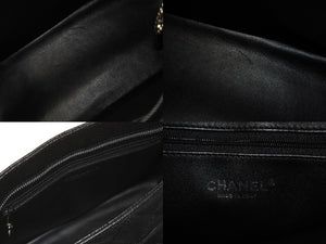 極美品 CHANEL シャネル 復刻トートバック A01804 15番台 キャビアスキン ブラック シルバープレート 中古 62280