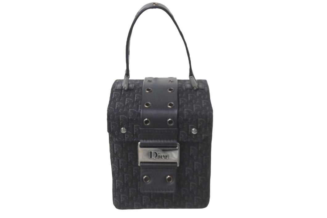 極美品 Christian Dior クリスチャンディオール バニティ ハンドバッグ ストリートシック トロッター ジャガード レザー 中古 62284