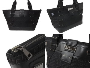 Christian Dior クリスチャンディオール トートバッグ ストリートシック ロゴ オブリーク キャンバス レザー 美品 中古 62285