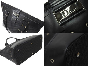 Christian Dior クリスチャンディオール トートバッグ ストリートシック ロゴ オブリーク キャンバス レザー 美品 中古 62285