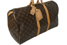 Load image into Gallery viewer, LOUIS VUITTON ルイヴィトン モノグラム キーポル45 ボストンバッグ PVC レザー M41428 ゴールド金具 ブラウン 良品 中古 62288
