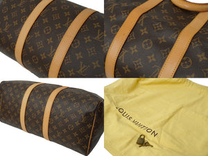 LOUIS VUITTON ルイヴィトン モノグラム キーポル45 ボストンバッグ PVC レザー M41428 ゴールド金具 ブラウン 良品 中古 62288