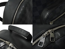 画像をギャラリービューアに読み込む, LOUIS VUITTON ルイヴィトン ダミエグラフィット ジョッシュ リュック N64424 ブラック ロゴ バックパック 良品 中古 62289