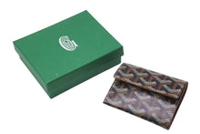 画像をギャラリービューアに読み込む, 新品未使用 GOYARD ゴヤール マリニー コインケース ヘリンボーン 二つ折り ブラック ブラウン 中古 62290