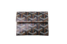 画像をギャラリービューアに読み込む, 新品未使用 GOYARD ゴヤール マリニー コインケース ヘリンボーン 二つ折り ブラック ブラウン 中古 62290