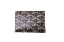 画像をギャラリービューアに読み込む, 新品未使用 GOYARD ゴヤール マリニー コインケース ヘリンボーン 二つ折り ブラック ブラウン 中古 62290