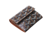 画像をギャラリービューアに読み込む, 新品未使用 GOYARD ゴヤール マリニー コインケース ヘリンボーン 二つ折り ブラック ブラウン 中古 62290