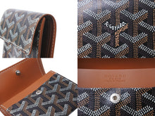 画像をギャラリービューアに読み込む, 新品未使用 GOYARD ゴヤール マリニー コインケース ヘリンボーン 二つ折り ブラック ブラウン 中古 62290