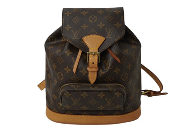LOUIS VUITTON ルイヴィトン モノグラム モンスリMM バックパック M51136 ブラウン リュック ロゴ 鞄 良品 中古 62292