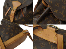 画像をギャラリービューアに読み込む, LOUIS VUITTON ルイヴィトン モノグラム モンスリMM バックパック M51136 ブラウン リュック ロゴ 鞄 良品 中古 62292