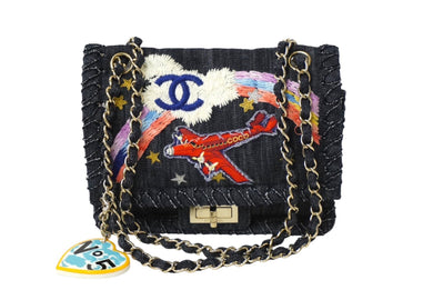 極美品 CHANEL シャネル 2.55 デニムチェーンショルダーバッグ NO.5 デニム 10番台 ゴールド金具 中古 62294
