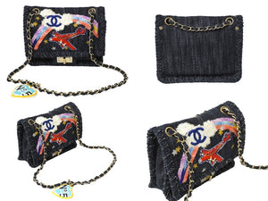 極美品 CHANEL シャネル 2.55 デニムチェーンショルダーバッグ NO.5 デニム 10番台 ゴールド金具 中古 62294