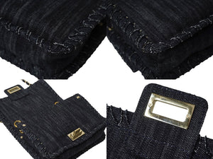 極美品 CHANEL シャネル 2.55 デニムチェーンショルダーバッグ NO.5 デニム 10番台 ゴールド金具 中古 62294